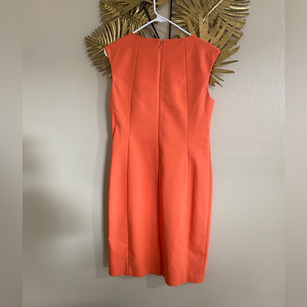 Calvin Klein Vibrant Orange Midi Dress - Picture 2 of 3